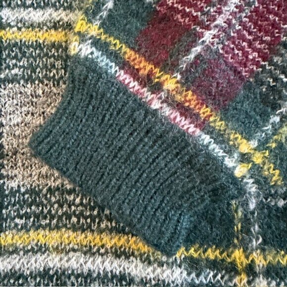 Vintage 80s OUTBACK RED Tartan Plaid Wool Sweater Large - Picture 6 of 10